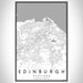 Edinburgh Scotland Map Print Portrait Orientation in Classic Style With Shaded Background