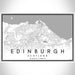 Edinburgh Scotland Map Print Landscape Orientation in Classic Style With Shaded Background