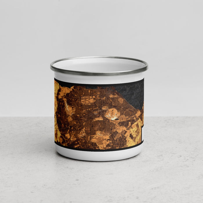 Front View Custom Edinburgh Scotland Map Enamel Mug in Ember