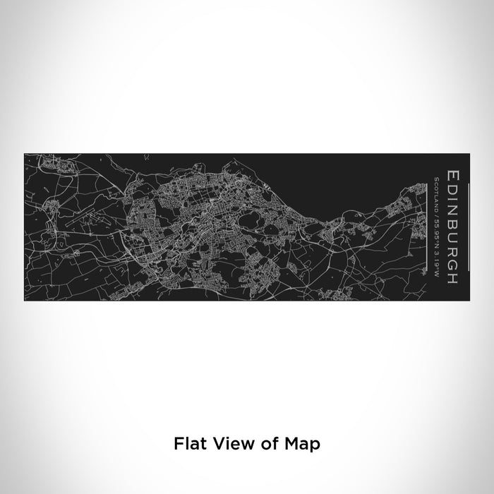 Rendered View of Edinburgh Scotland Map Engraving on 10oz Stainless Steel Insulated Cup with Sliding Lid in Black