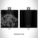 Rendered View of Edinburgh Scotland Map Engraving on 6oz Stainless Steel Flask in Black
