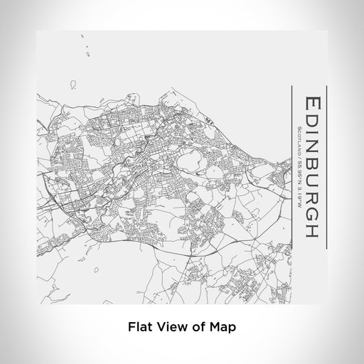 Rendered View of Edinburgh Scotland Map Engraving on 17oz Stainless Steel Insulated Tumbler in White