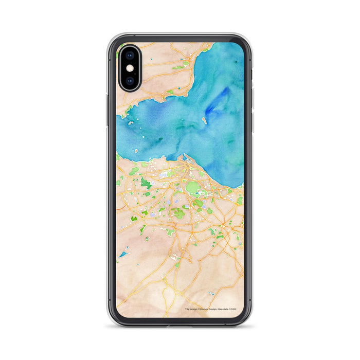 Custom Edinburgh Scotland Map Phone Case in Watercolor