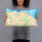 Person holding 20x12 Custom Edinburgh Scotland Map Throw Pillow in Watercolor