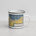 Right View Custom Edinburgh Scotland Map Enamel Mug in Woodblock