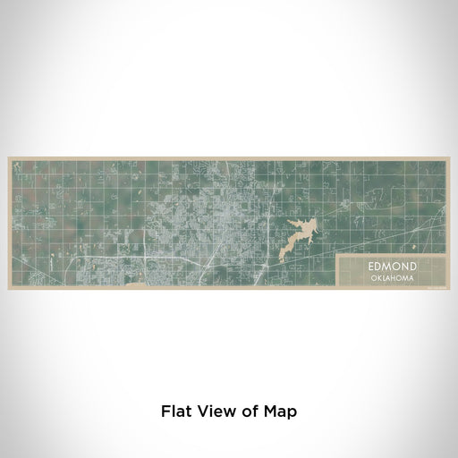 Flat View of Map Custom Edmond Oklahoma Map Enamel Mug in Afternoon