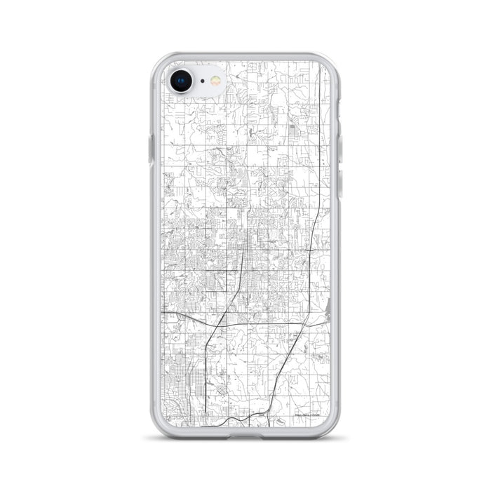 Custom Edmond Oklahoma Map iPhone SE Phone Case in Classic