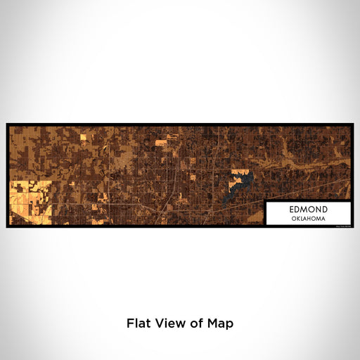 Flat View of Map Custom Edmond Oklahoma Map Enamel Mug in Ember