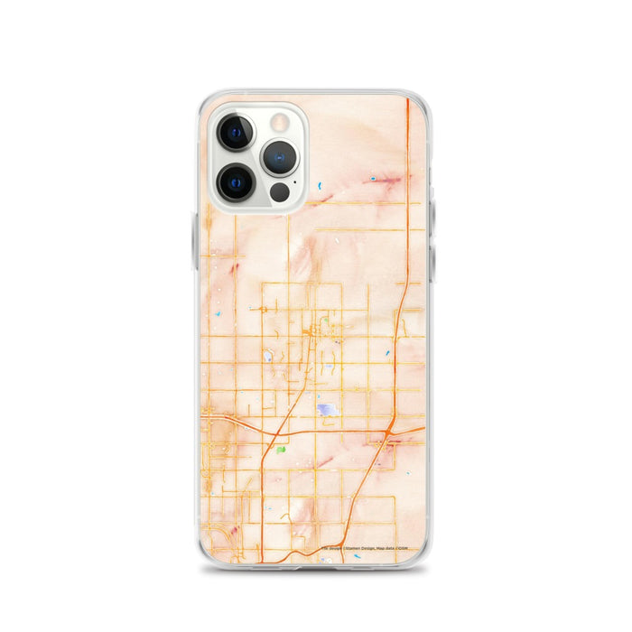 Custom Edmond Oklahoma Map iPhone 12 Pro Phone Case in Watercolor