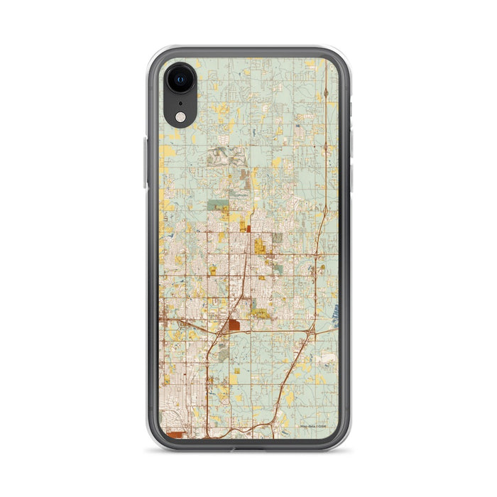 Custom Edmond Oklahoma Map Phone Case in Woodblock