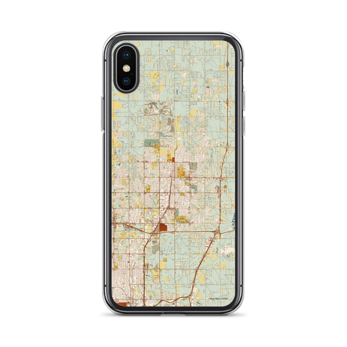 Custom Edmond Oklahoma Map Phone Case in Woodblock