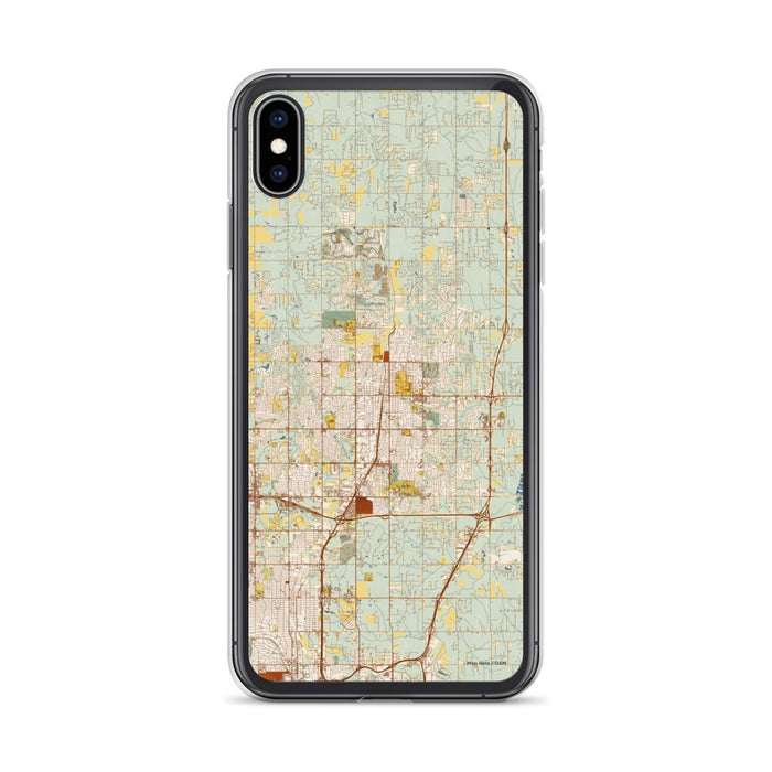 Custom Edmond Oklahoma Map Phone Case in Woodblock