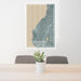 24x36 Edmonds Washington Map Print Portrait Orientation in Afternoon Style Behind 2 Chairs Table and Potted Plant