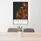 24x36 Edmonds Washington Map Print Portrait Orientation in Ember Style Behind 2 Chairs Table and Potted Plant