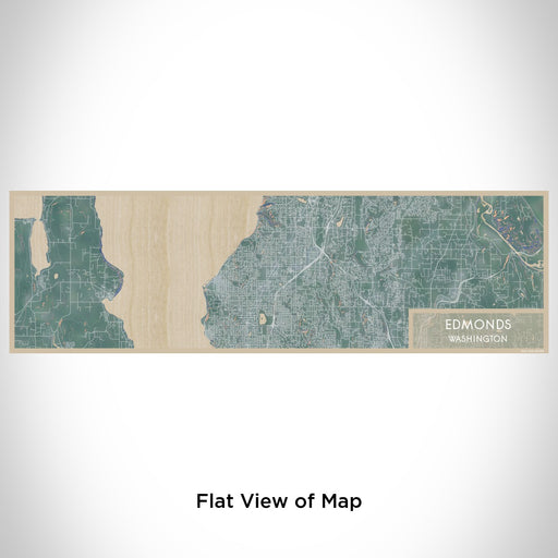 Flat View of Map Custom Edmonds Washington Map Enamel Mug in Afternoon