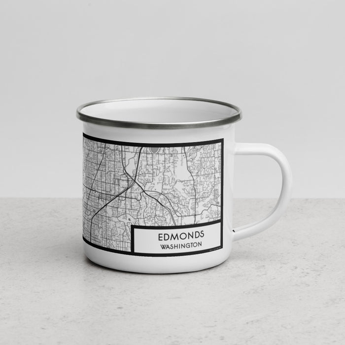 Right View Custom Edmonds Washington Map Enamel Mug in Classic