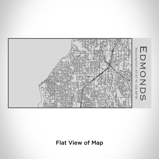 Rendered View of Edmonds Washington Map Engraving on 17oz Stainless Steel Insulated Cola Bottle