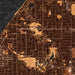 Edmonds Washington Map Print in Ember Style Zoomed In Close Up Showing Details