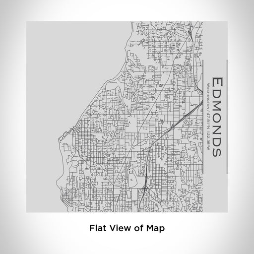 Rendered View of Edmonds Washington Map Engraving on 17oz Stainless Steel Insulated Tumbler