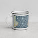 Left View Custom Edmonds Washington Map Enamel Mug in Woodblock