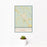 12x18 Elberton Georgia Map Print Portrait Orientation in Woodblock Style With Small Cactus Plant in White Planter