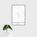 16x24 Elberton Georgia Map Print Portrait Orientation in Classic Style With Tropical Plant Leaves in Water