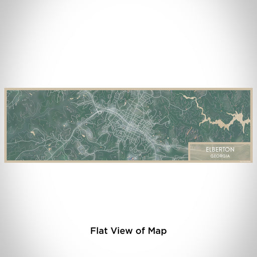 Flat View of Map Custom Elberton Georgia Map Enamel Mug in Afternoon