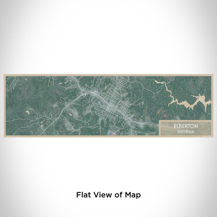 Flat View of Map Custom Elberton Georgia Map Enamel Mug in Afternoon