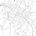 Elberton Georgia Map Print in Classic Style Zoomed In Close Up Showing Details