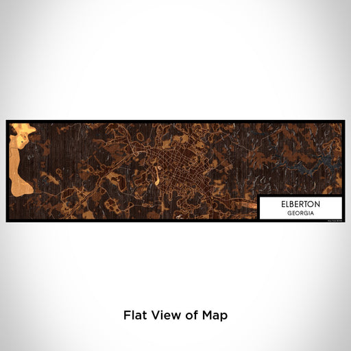 Flat View of Map Custom Elberton Georgia Map Enamel Mug in Ember