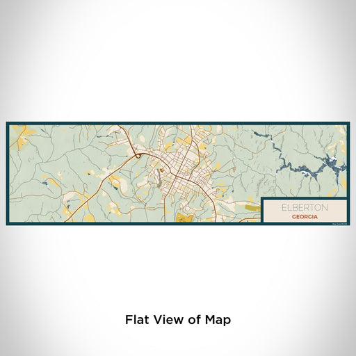 Flat View of Map Custom Elberton Georgia Map Enamel Mug in Woodblock