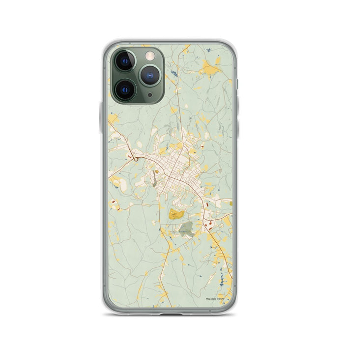 Custom iPhone 11 Pro Elberton Georgia Map Phone Case in Woodblock