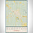 Elberton Georgia Map Print Portrait Orientation in Woodblock Style With Shaded Background