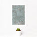 12x18 El Cajon California Map Print Portrait Orientation in Afternoon Style With Small Cactus Plant in White Planter