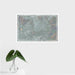 16x24 El Cajon California Map Print Landscape Orientation in Afternoon Style With Tropical Plant Leaves in Water