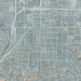 El Cajon California Map Print in Afternoon Style Zoomed In Close Up Showing Details