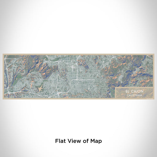 Flat View of Map Custom El Cajon California Map Enamel Mug in Afternoon