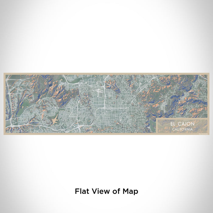 Flat View of Map Custom El Cajon California Map Enamel Mug in Afternoon