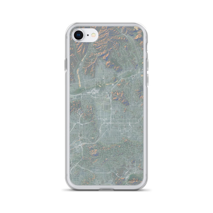 Custom iPhone SE El Cajon California Map Phone Case in Afternoon