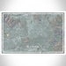 El Cajon California Map Print Landscape Orientation in Afternoon Style With Shaded Background
