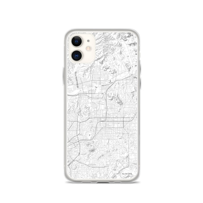 Custom iPhone 11 El Cajon California Map Phone Case in Classic