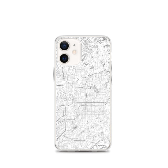 Custom iPhone 12 mini El Cajon California Map Phone Case in Classic