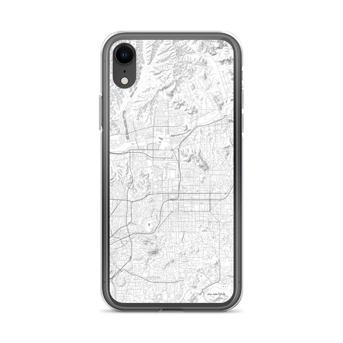 Custom iPhone XR El Cajon California Map Phone Case in Classic