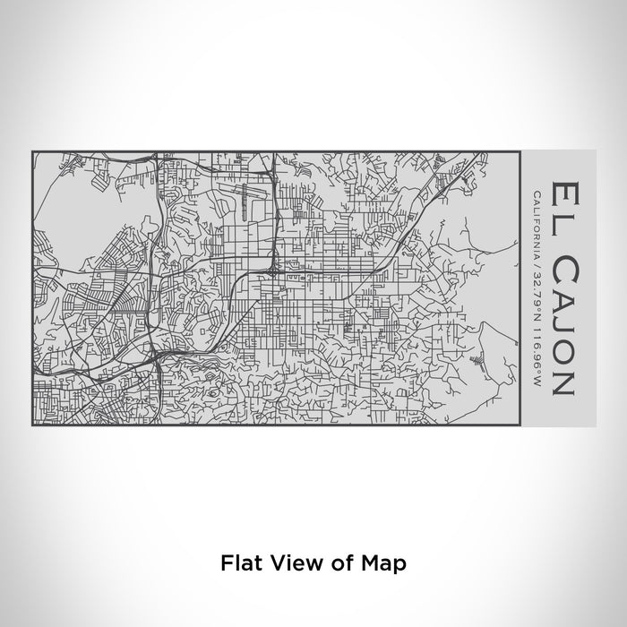 Rendered View of El Cajon California Map Engraving on 17oz Stainless Steel Insulated Cola Bottle