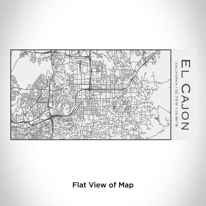 Rendered View of El Cajon California Map Engraving on 17oz Stainless Steel Insulated Cola Bottle in White