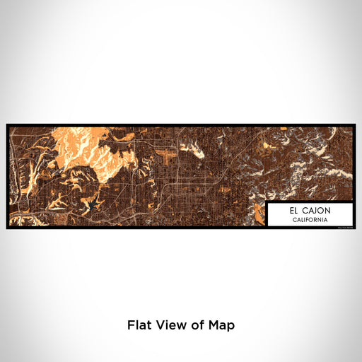 Flat View of Map Custom El Cajon California Map Enamel Mug in Ember
