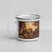 Left View Custom El Cajon California Map Enamel Mug in Ember