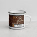 Right View Custom El Cajon California Map Enamel Mug in Ember