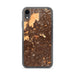 Custom iPhone XR El Cajon California Map Phone Case in Ember