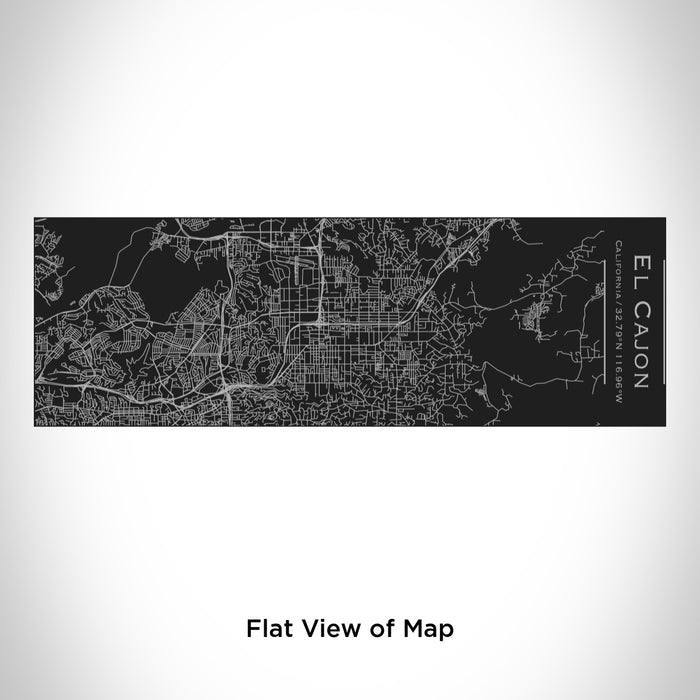 Rendered View of El Cajon California Map Engraving on 10oz Stainless Steel Insulated Cup with Sliding Lid in Black